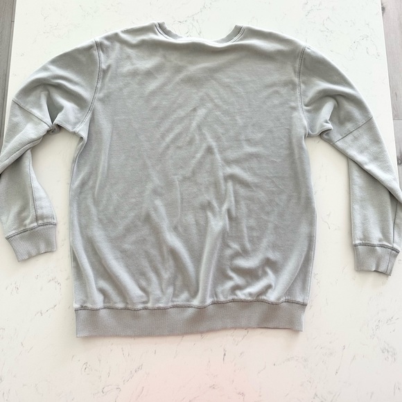 Victoria Secrets Pink Velour and Cotton Pullover Logo Sweatshirt - Picture 2 of 8